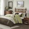 Serene Bedding Collection Cal King Multi-Color Embroidered 7 Piece Comforter Set